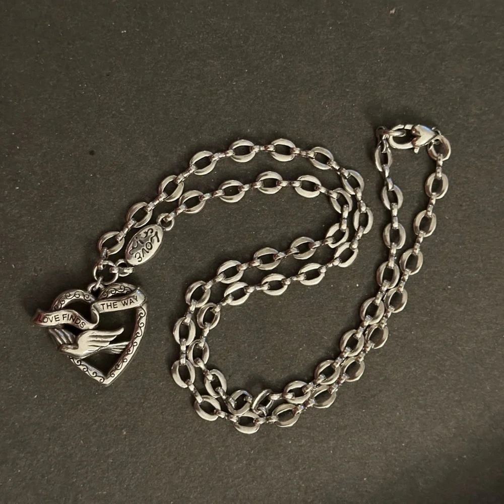 Brighton Love Finds The Way heart silver necklace - Picture 1 of 5